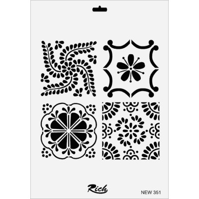 Rich New Seri N-351 Stencil 35x25cm