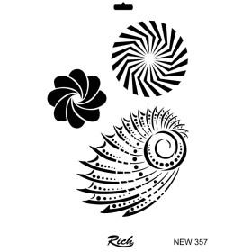 Rich New Seri N-357 Stencil 35x25cm
