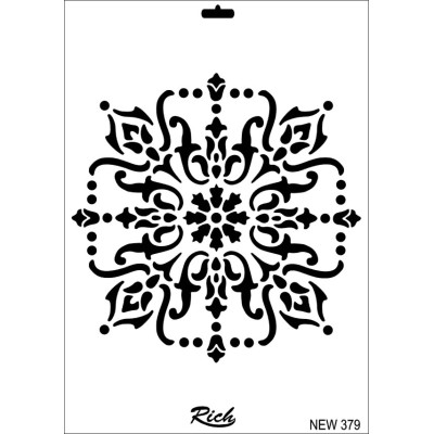 Rich New Seri N-379 Stencil 35x25cm