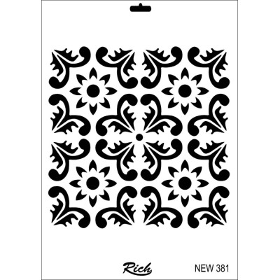 Rich New Seri N-381 Stencil 35x25cm