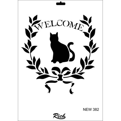 Rich New Seri N-382 Stencil 35x25cm