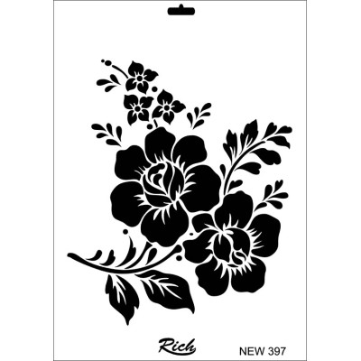 Rich New Seri N-397 Stencil 35x25cm