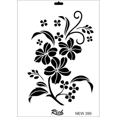 Rich New Seri N-399 Stencil 35x25cm