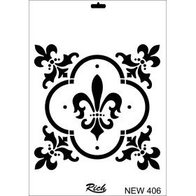 Rich New Seri N-406 Stencil 35x25cm