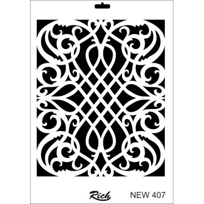 Rich New Seri N-407 Stencil 35x25cm