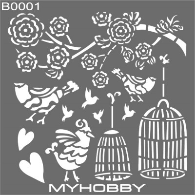 MyHobby Stencil Şablon 30x30cm B0001