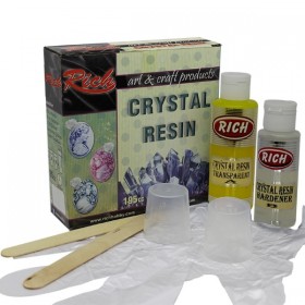 Rich Crystal Resin Transparan Sarı Kristal Reçine Set 195 cc