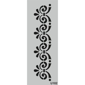 U102 Stencil 10x25 cm