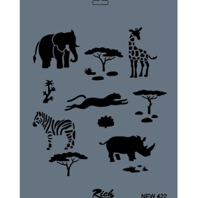 Rich New Seri N-422 Stencil 35x25cm