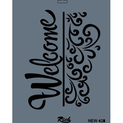 Rich New Seri N-428 Stencil 35x25cm