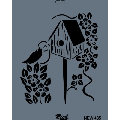 Rich New Seri N-435 Stencil 35x25cm