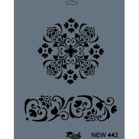 Rich New Seri N-442 Stencil 35x25cm