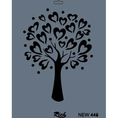 Rich New Seri N-446 Stencil 35x25cm