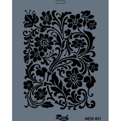 Rich New Seri N-451 Stencil 35x25cm