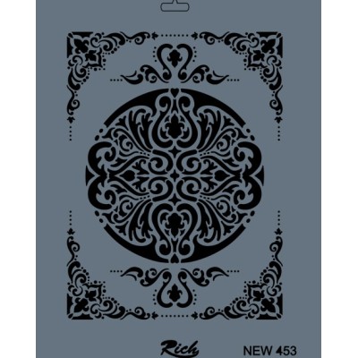 Rich New Seri N-453 Stencil 35x25cm