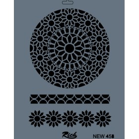 Rich New Seri N-458 Stencil 35x25cm