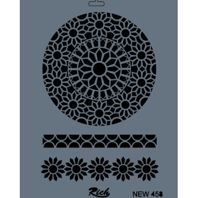 Rich New Seri N-458 Stencil 35x25cm