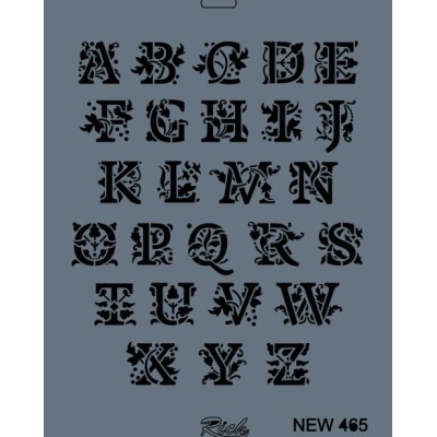 Rich New Seri N-465 Stencil 35x25cm