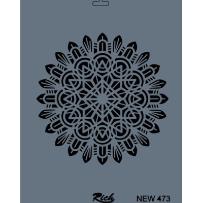 Rich New Seri N-473 Stencil 35x25cm