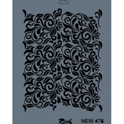 Rich New Seri N-476 Stencil 35x25cm