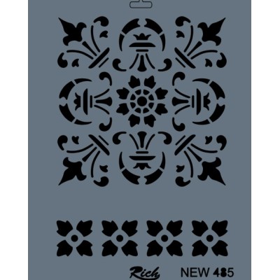 Rich New Seri N-485 Stencil 35x25cm