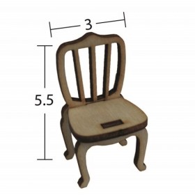Vintage Sandalye Minyatür Ahşap Obje MN 57
