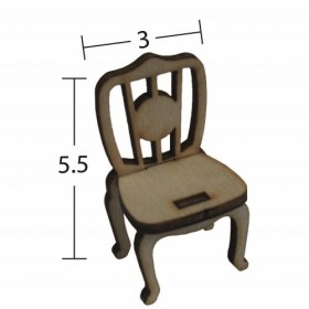 Vintage Sandalye Minyatür Ahşap Obje MN 58