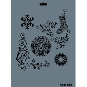 Rich New Seri N-221 Stencil 35x25cm