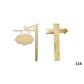 Lazer Kesim Ahşap Obje O114 Tabelalı