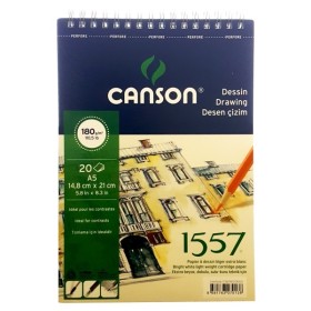 Canson 1557 Dessin Resim Ve Çizim Blok 180 gr. Spiralli A5 20 Sayfa