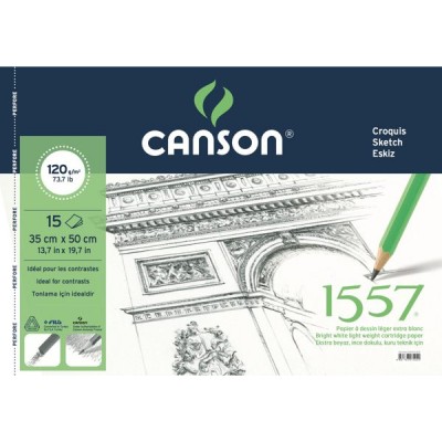 Canson 1557 Resim Ve Çizim Defteri 120 gr. 35x50 cm. 15 Sayfa