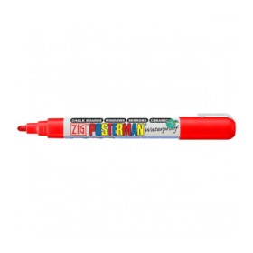 Zig Posterman Waterproof Boyama Markeri Medium Uç 2 mm RED