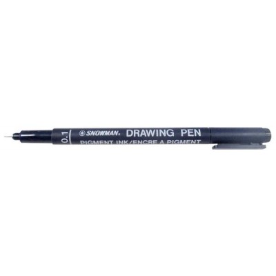 Snowman Drawing Pen Teknik Çizim Kalemi 0.1 SİYAH