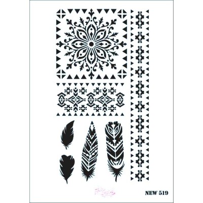 Rich New Seri N-519 Stencil 35x25cm
