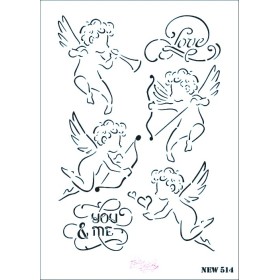 Rich New Seri N-514 Stencil 35x25cm