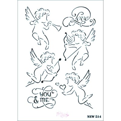 Rich New Seri N-514 Stencil 35x25cm
