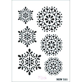 Rich New Seri N-511 Stencil 35x25cm