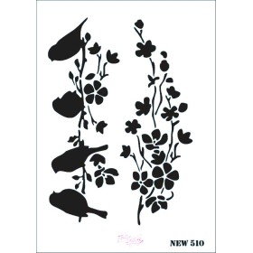 Rich New Seri N-510 Stencil 35x25cm