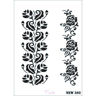 Rich New Seri N-502 Stencil 35x25cm