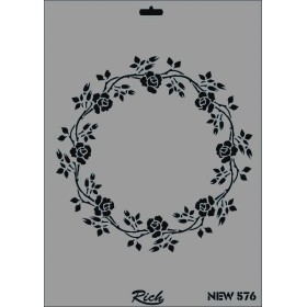 Rich New Seri N-576 Stencil 35x25cm