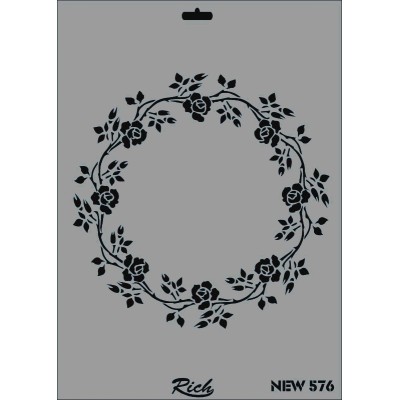 Rich New Seri N-576 Stencil 35x25cm