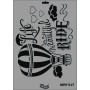 Rich New Seri N-547 Stencil 35x25cm
