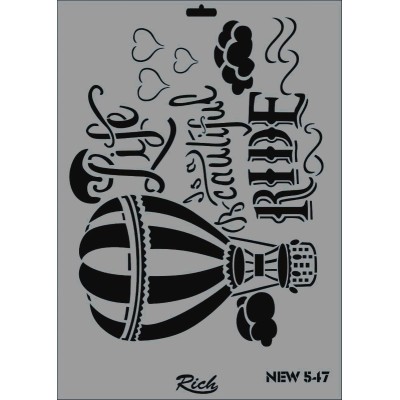 Rich New Seri N-547 Stencil 35x25cm