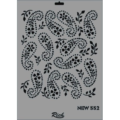 Rich New Seri N-552 Stencil 35x25cm