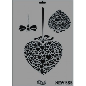 Rich New Seri N-555 Stencil 35x25cm