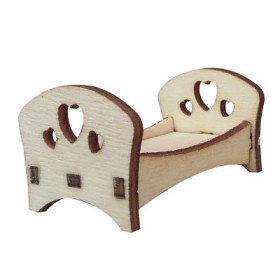 Tekli Yatak Minyatür Ahşap Obje Tekli Yatak Minyatür Ahşap Obje MY05