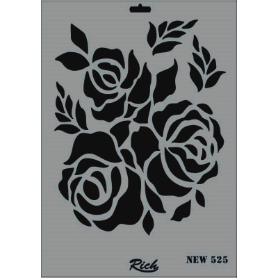 Rich New Seri N-567 Stencil 35x25cm
