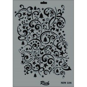Rich New Seri N-526 Stencil 35x25cm