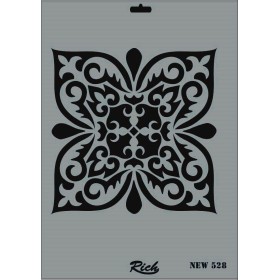 Rich New Seri N-528 Stencil 35x25cm