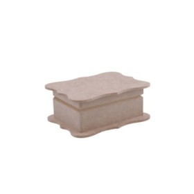 Saçaklı Orta Boy Kutu 23x19x7cm Ahşap Obje Papatya Orta Kutu 23x19x7 KT-11